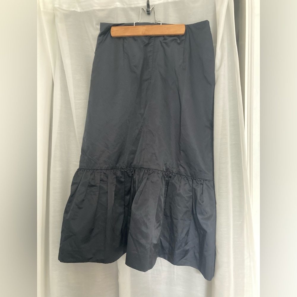 Dries Van Noten Black Ruffle Hem Skirt - Picture 2 of 4
